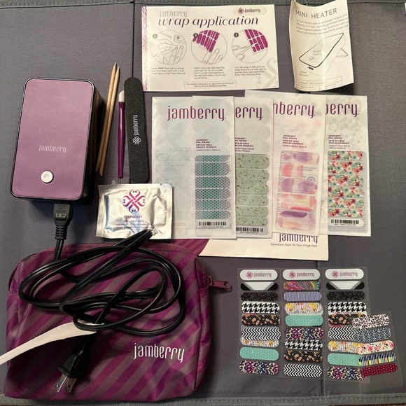 Jamberry Mini Heater Nail Wrap Kit Bundle Manicure DIY - Picture 1 of 10